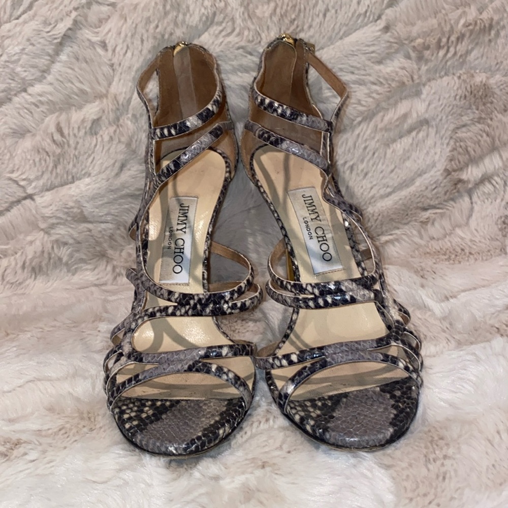 Jimmy Choo Sazerac Strappy Snake Sandal